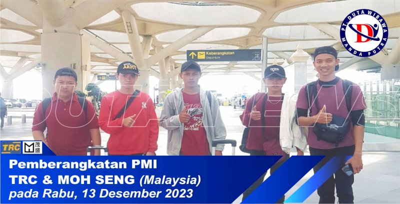 Pemberangkatan TRC & MOH SENG Konstruksi Malaysia