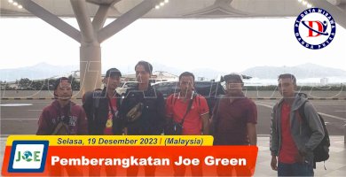 Pemberangkatan Joe Green Malaysia